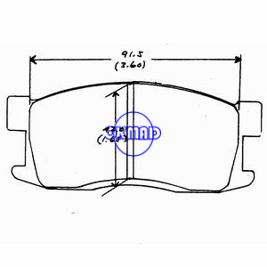 Pastilha de freio HONDA Prelude Quintet Civic Sedan FMSI: 7132-D212 7103-D176 OEM: 45021-693-601 FDB198 TRW: GDB185 WVA: 20735, F212